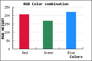 rgb background color #CEA8DC mixer