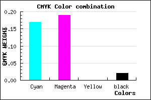 #CEC9F9 color CMYK mixer