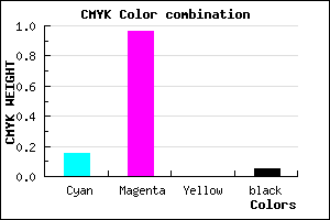 #CE09F1 color CMYK mixer