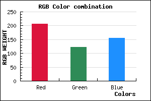 rgb background color #CF7B9B mixer