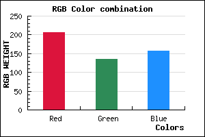 rgb background color #CF879D mixer