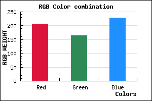 rgb background color #CFA5E5 mixer