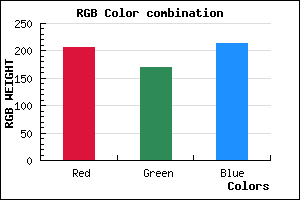 rgb background color #CFA9D5 mixer