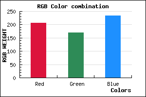 rgb background color #CFA9E9 mixer