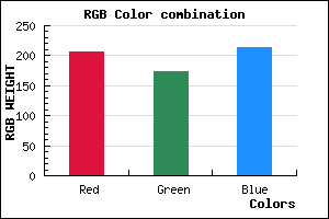rgb background color #CFAED6 mixer