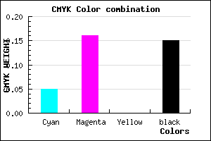 #CFB7D9 color CMYK mixer