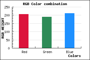 rgb background color #CFBED4 mixer