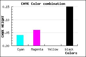 #CFCAD8 color CMYK mixer