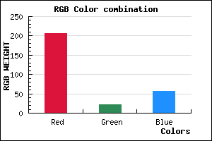 rgb background color #CF1538 mixer