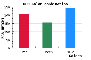 rgb background color #D09BF5 mixer