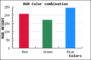 rgb background color #D0ABF5 mixer