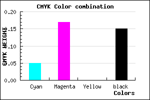 #D0B6DA color CMYK mixer