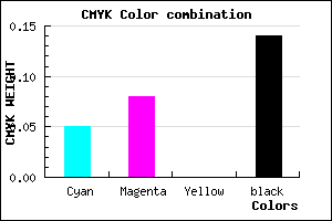 #D0C9DB color CMYK mixer