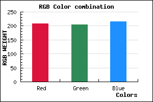 rgb background color #D0CCD8 mixer