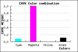 #D100E4 color CMYK mixer