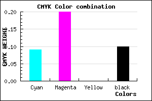 #D1B8E6 color CMYK mixer