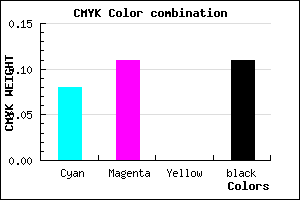 #D1CBE3 color CMYK mixer