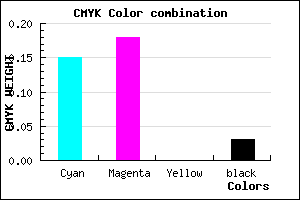 #D1CBF7 color CMYK mixer