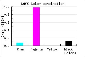#D105E0 color CMYK mixer