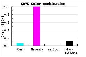 #D200E0 color CMYK mixer