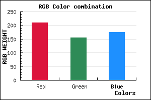 rgb background color #D29BAF mixer