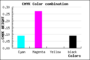 #D2A9E7 color CMYK mixer