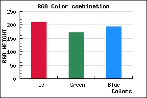 rgb background color #D2ACC2 mixer