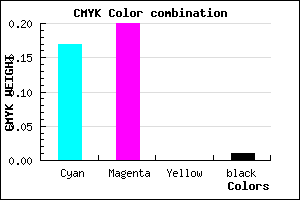 #D2CAFC color CMYK mixer