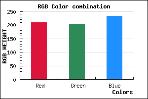 rgb background color #D2CBE9 mixer