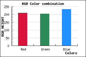 rgb background color #D2CDE9 mixer