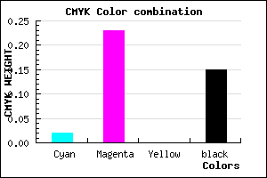 #D3A6D8 color CMYK mixer
