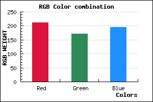 rgb background color #D3ABC3 mixer