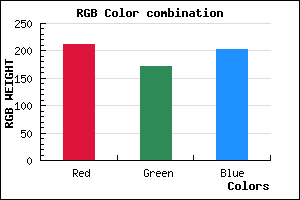 rgb background color #D3ABCB mixer