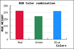 rgb background color #D3ABD1 mixer