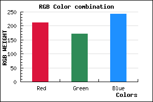 rgb background color #D3ACF2 mixer