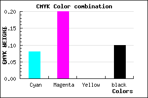 #D3B8E6 color CMYK mixer