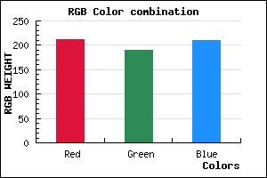rgb background color #D3BDD1 mixer