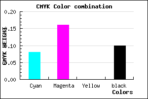 #D3C2E6 color CMYK mixer