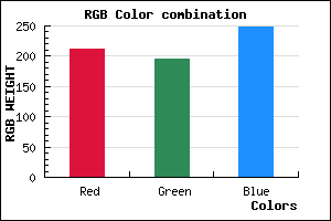 rgb background color #D3C3F9 mixer