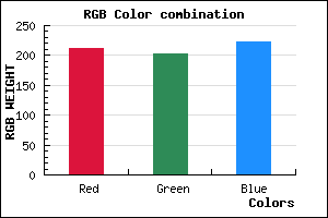 rgb background color #D3CADE mixer