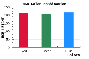 rgb background color #D3CCD8 mixer