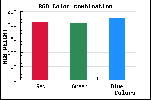 rgb background color #D3CEE0 mixer