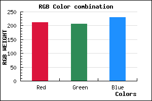 rgb background color #D3CEE6 mixer