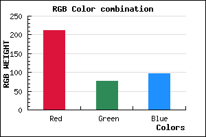 rgb background color #D34C60 mixer