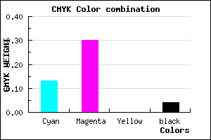 #D4AAF4 color CMYK mixer
