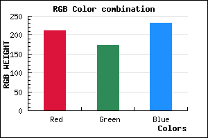 rgb background color #D4AEE8 mixer