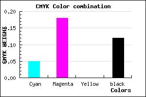 #D4B7E0 color CMYK mixer