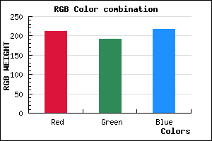 rgb background color #D4BFD9 mixer