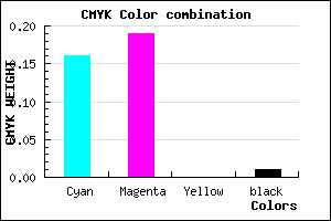 #D4CCFC color CMYK mixer