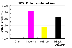 #D5A9C2 color CMYK mixer